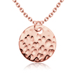 Round Flat Stencil Shaped Silver Necklace SPE-5262